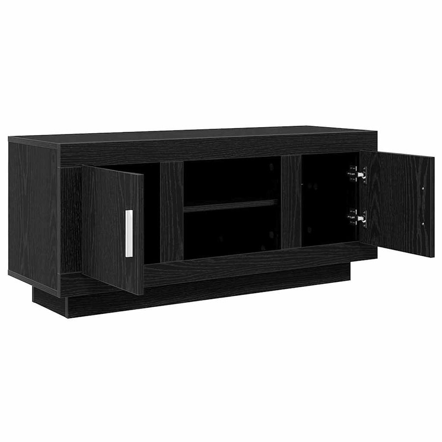 TV-kast Zwart Eiken 102 x 35 x 45 cm Bewerkt hout