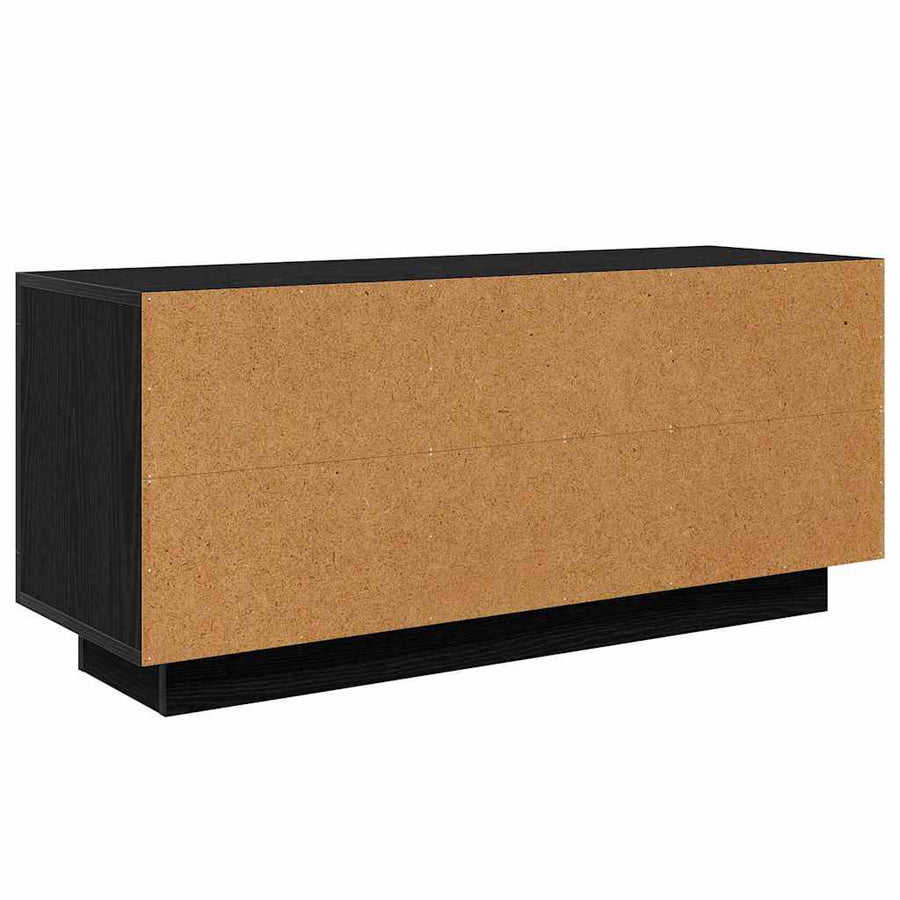TV-kast Zwart Eiken 102 x 35 x 45 cm Bewerkt hout