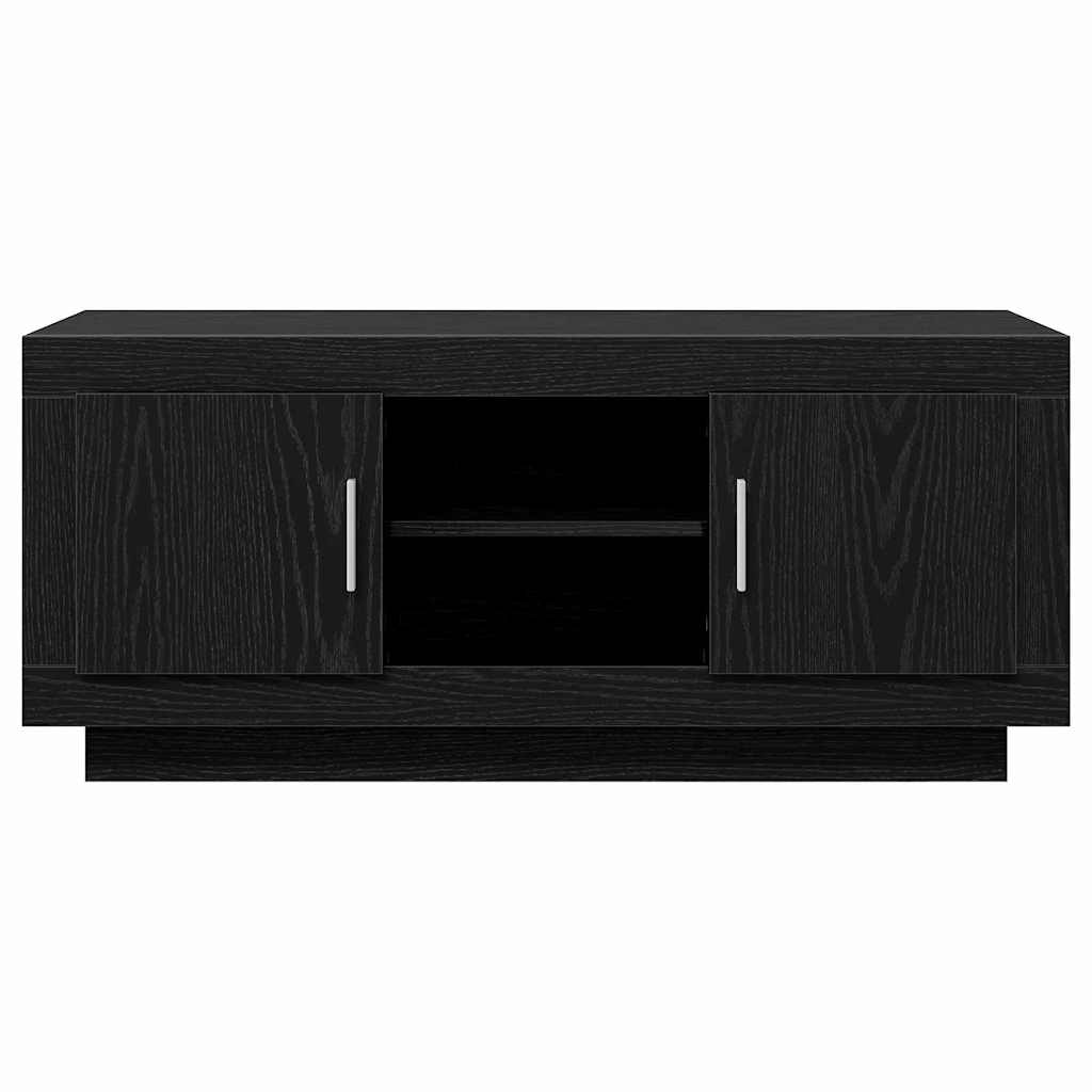 TV-kast Zwart Eiken 102 x 35 x 45 cm Bewerkt hout