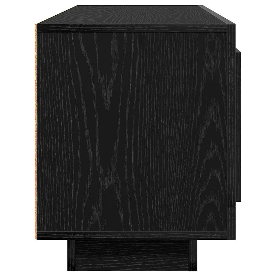 TV-kast Zwart Eiken 102 x 35 x 45 cm Bewerkt hout