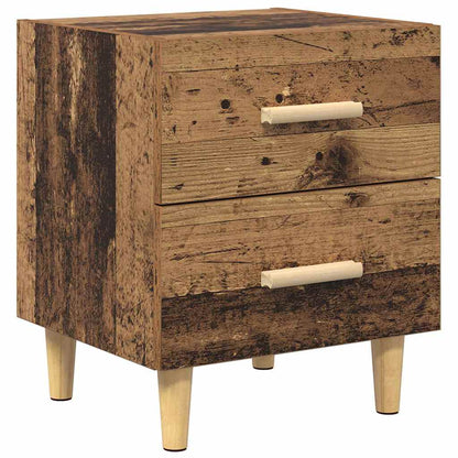 Bedkast met lade Oud hout 40 x 35 x 47,5 cm Bewerkt hout