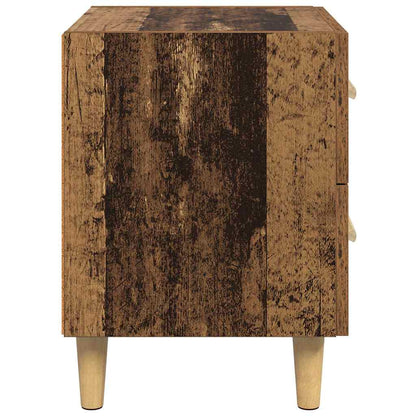 Bedkast met lade Oud hout 40 x 35 x 47,5 cm Bewerkt hout