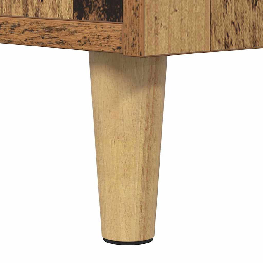Bedkast met lade 2 pcs Oud hout 40 x 35 x 47,5 cm Bewerkt hout