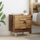 Bedside cabinet with drawer 2 pcs Solid wood 40 x 35 x 47.5cm Engineered wood