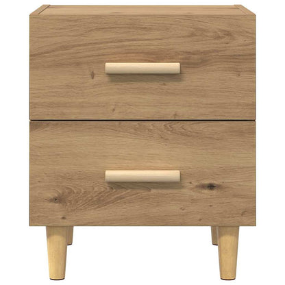 Bedkast artisanaal eikenkleurig 40 x 35 x 47,5 cm Bewerkt hout