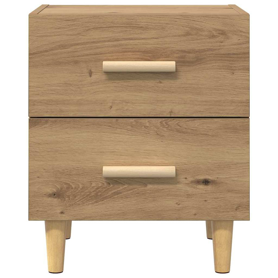 Bedkast 2 pcs artisanaal eikenkleurig 40 x 35 x 47,5 cm