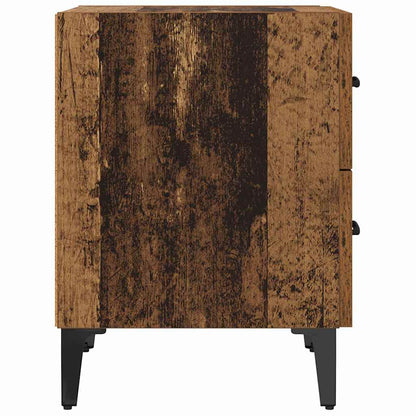 Bedkast met lade 2 pcs Oud hout 40 x 35 x 47,5 cm Bewerkt hout