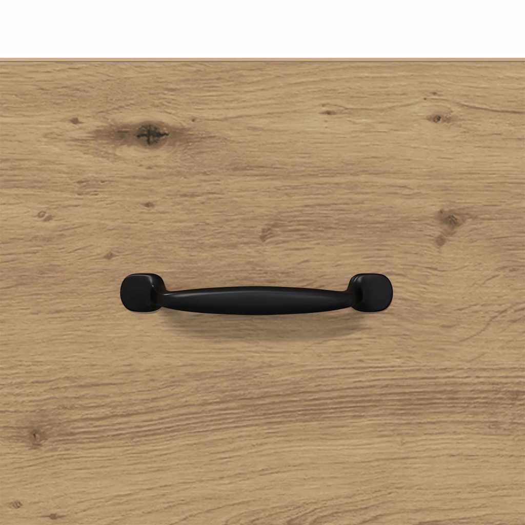 Bedkast artisanaal eikenkleurig 40 x 35 x 47,5 cm Bewerkt hout