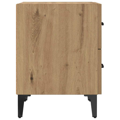 Bedkast artisanaal eikenkleurig 40 x 35 x 47,5 cm Bewerkt hout