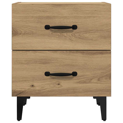 Bedkast 2 pcs artisanaal eikenkleurig 40 x 35 x 47,5 cm