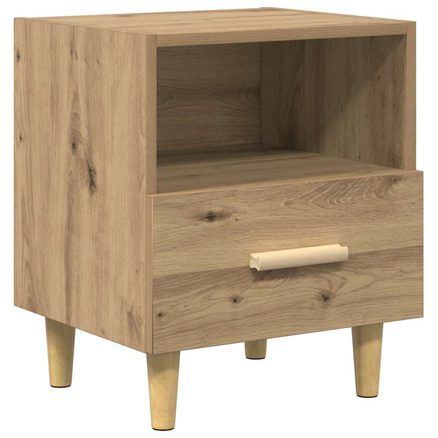 Nachtkastje met lade Artisan Eiken 40 x 35 x 47 cm Bewerkt hout