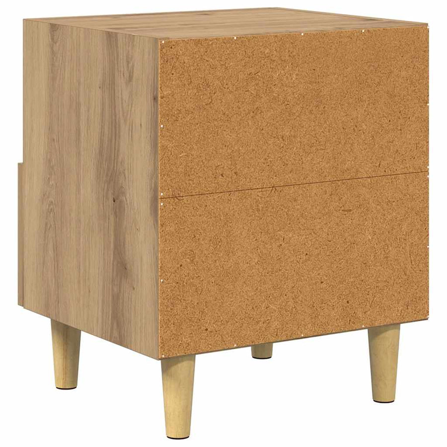Nachtkastje met lade Artisan Eiken 40 x 35 x 47 cm Bewerkt hout