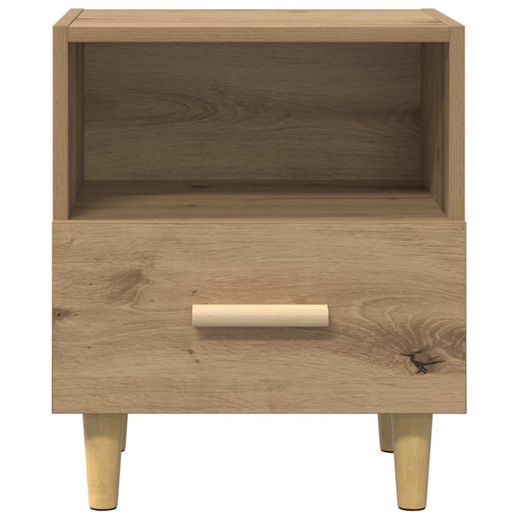 Nachtkastje met lade Artisan Eiken 40 x 35 x 47 cm Bewerkt hout