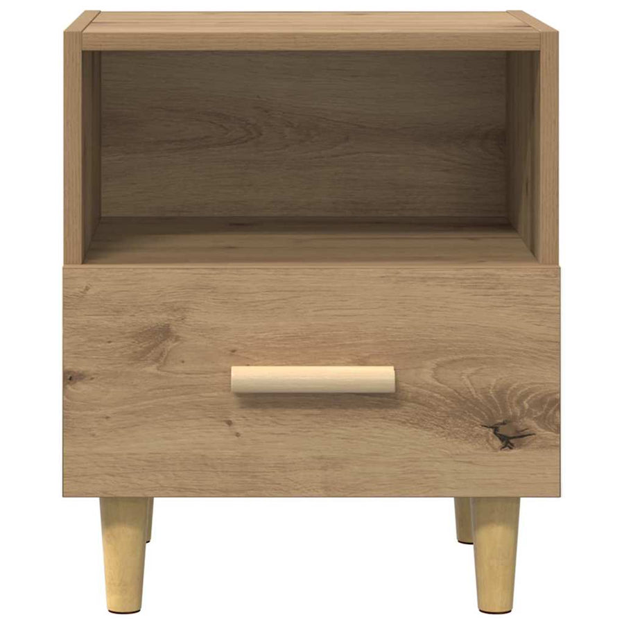 Nachtkastje met lade Artisan Eiken 40 x 35 x 47 cm Bewerkt hout
