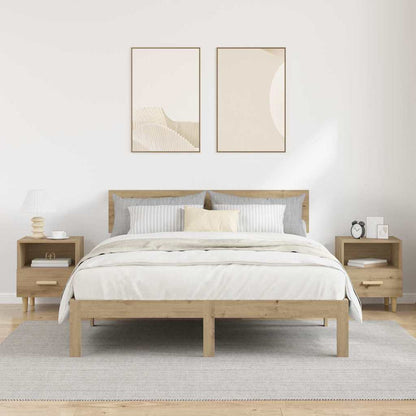 Nachtkastje 2 pcs Artisan Eiken 40 x 35 x 47 cm Bewerkt hout