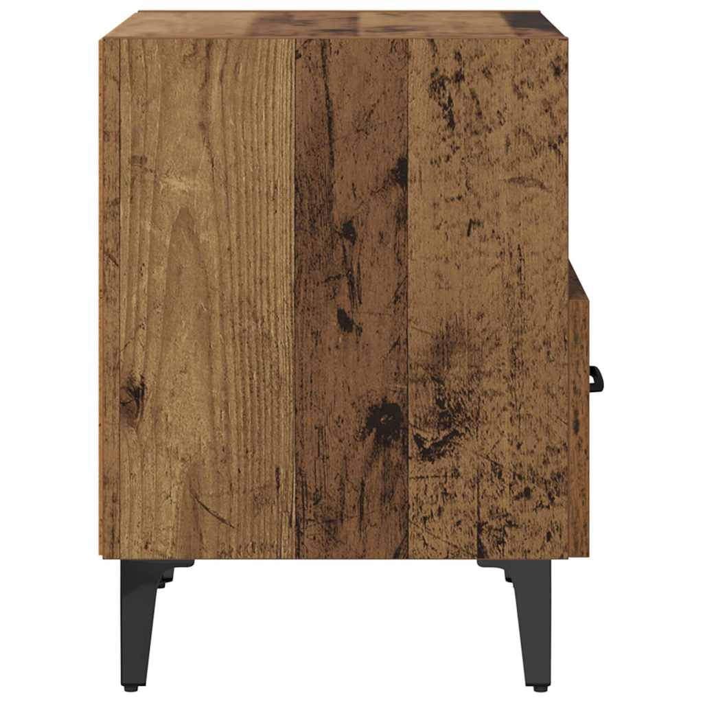 Nachtkastje met lade Oudhout 40 x 35 x 47,5 cm Bewerkt hout