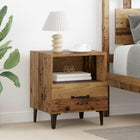 Nachtkastje 2 stuks oud hout 40x35x47,5 cm