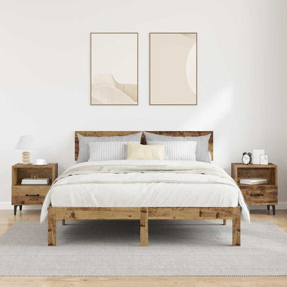 Nachtkastje 2 pcs Oud hout 40 x 35 x 47,5 cm Bewerkt hout