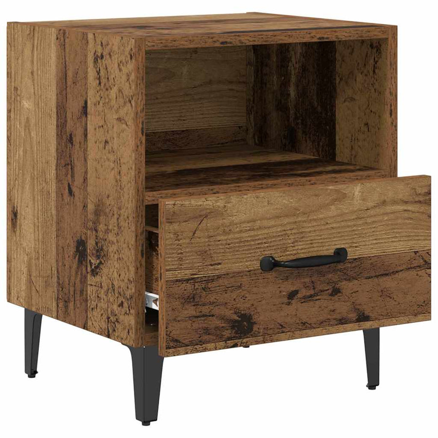 Nachtkastje 2 pcs Oud hout 40 x 35 x 47,5 cm Bewerkt hout