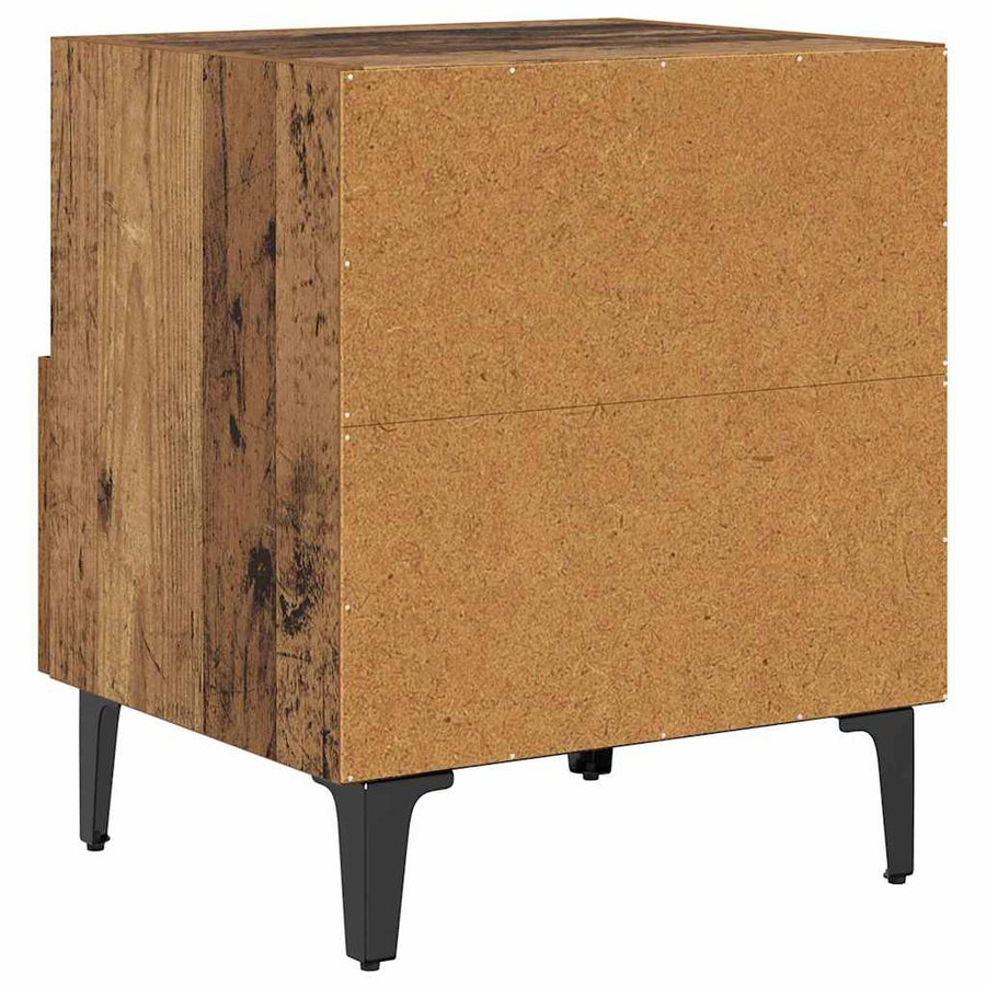 Nachtkastje 2 pcs Oud hout 40 x 35 x 47,5 cm Bewerkt hout
