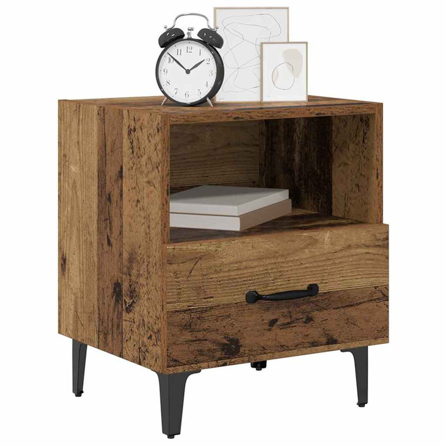 Nachtkastje 2 pcs Oud hout 40 x 35 x 47,5 cm Bewerkt hout