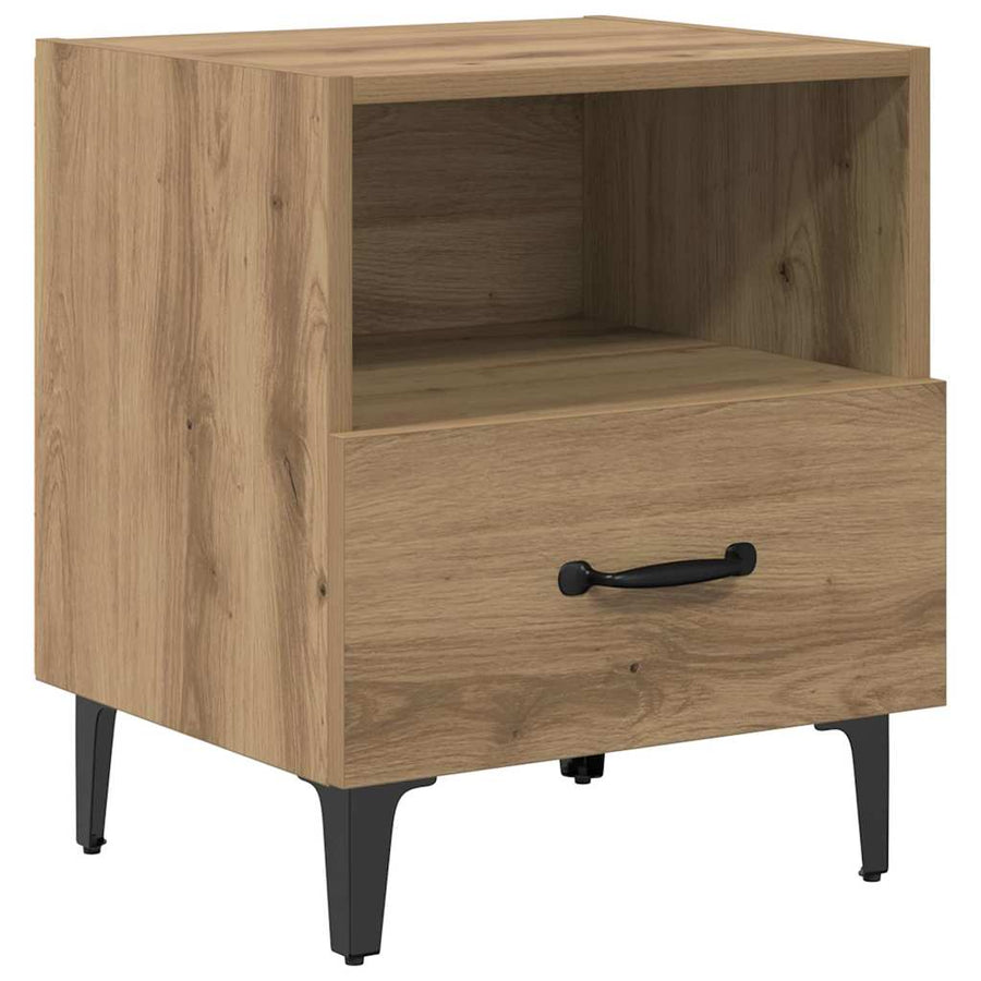 Nachtkastje Artisan Eiken 40 x 35 x 47,5 cm Bewerkt hout