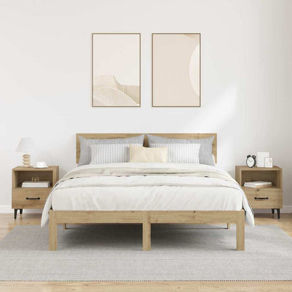 Nachtkastje 2 pcs Artisan Eiken 40 x 35 x 47,5 cm Bewerkt hout