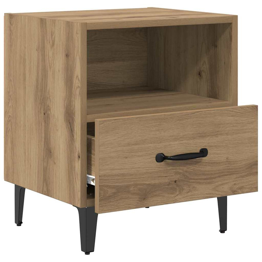 Nachtkastje 2 pcs Artisan Eiken 40 x 35 x 47,5 cm Bewerkt hout