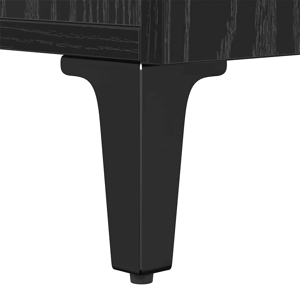 Nachtkastje 2 pcs Zwart eiken 40 x 35 x 47,5 cm Bewerkt hout