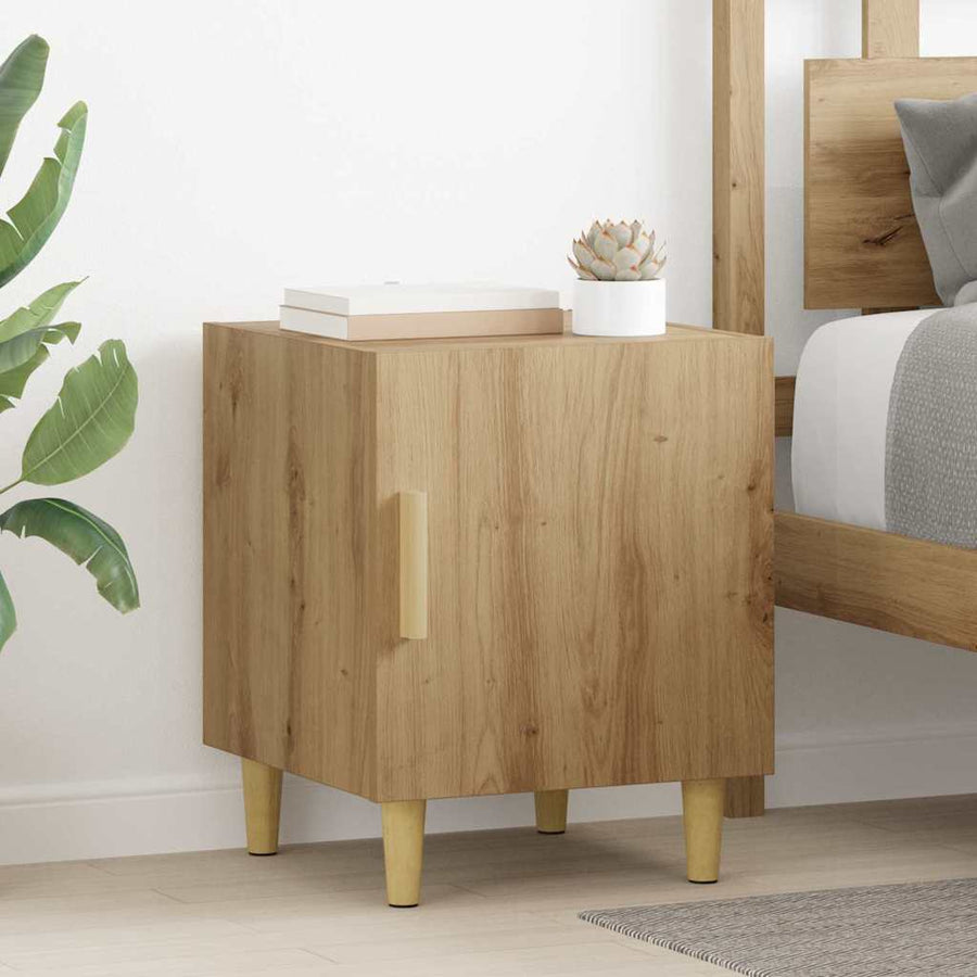 Nachtkastje Artisan Eiken 40 x 40 x 50 cm Bewerkt hout
