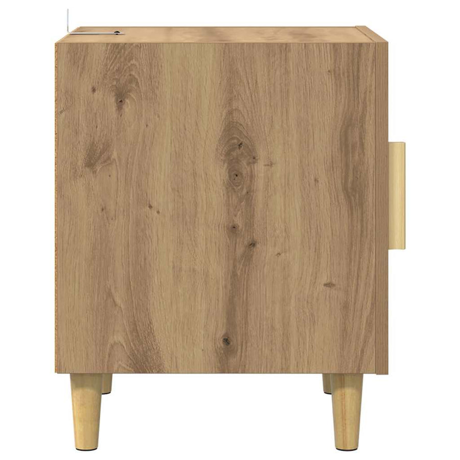 Nachtkastje Artisan Eiken 40 x 40 x 50 cm Bewerkt hout