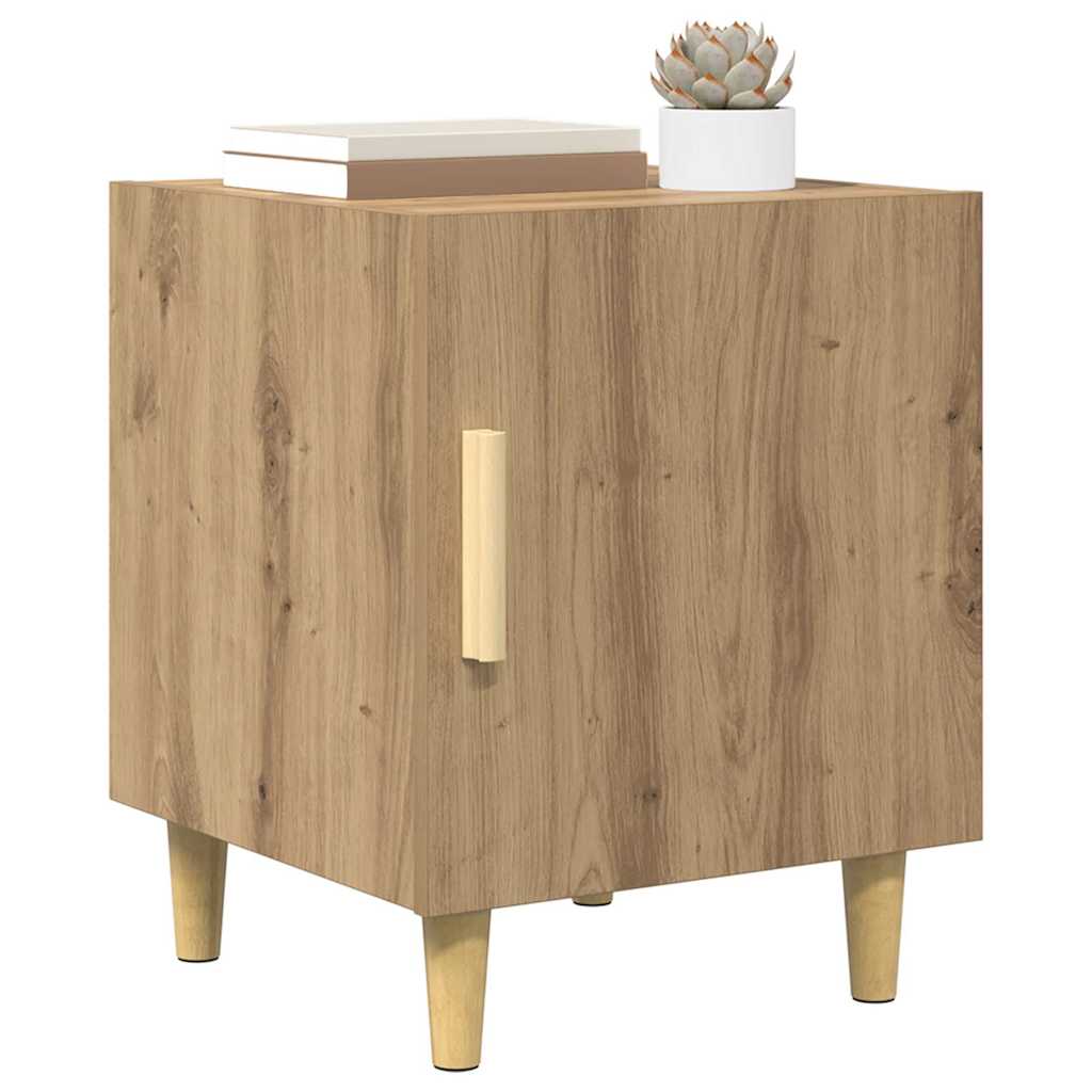 Nachtkastje 2 pcs Artisan Eiken 40 x 40 x 50 cm Bewerkt hout