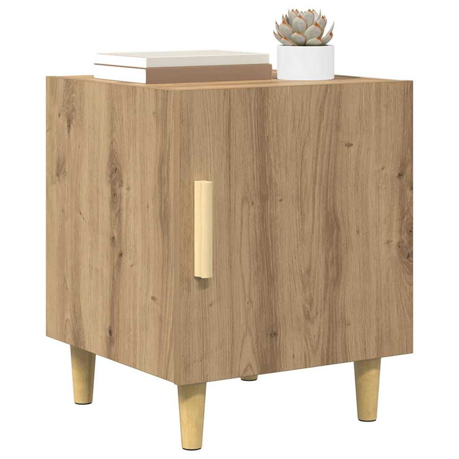 Nachtkastje 2 pcs Artisan Eiken 40 x 40 x 50 cm Bewerkt hout