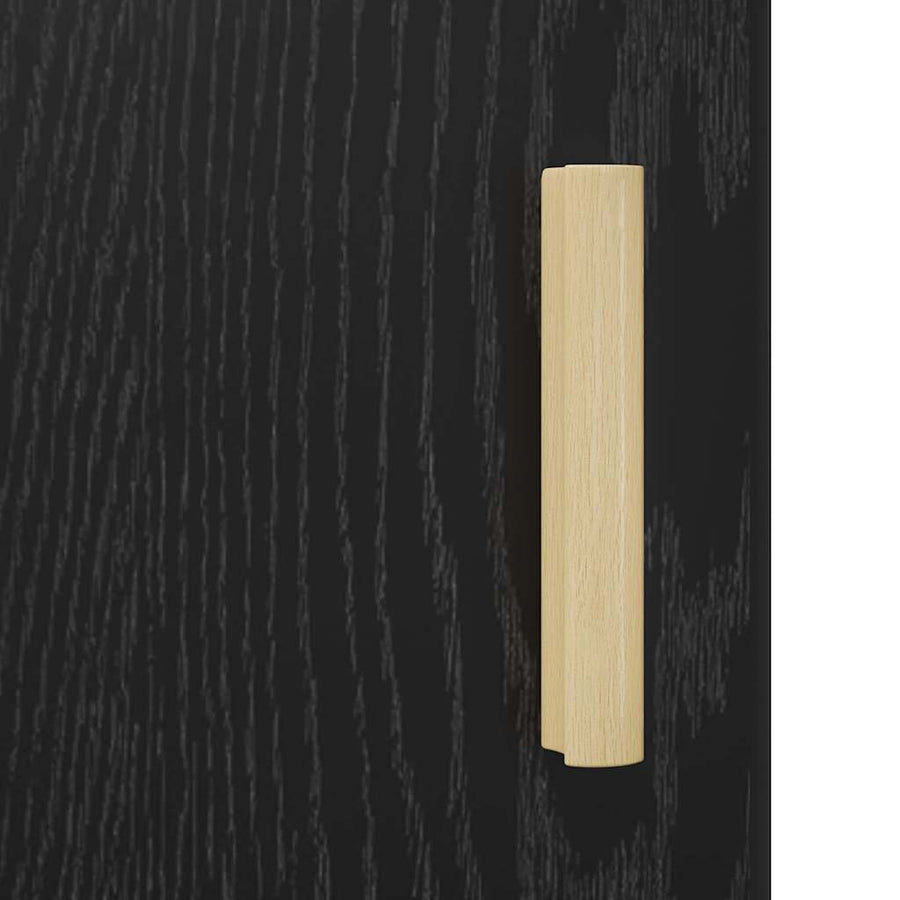 Nachtkastje 2 pcs Zwart Eiken 40 x 40 x 50 cm Bewerkt hout