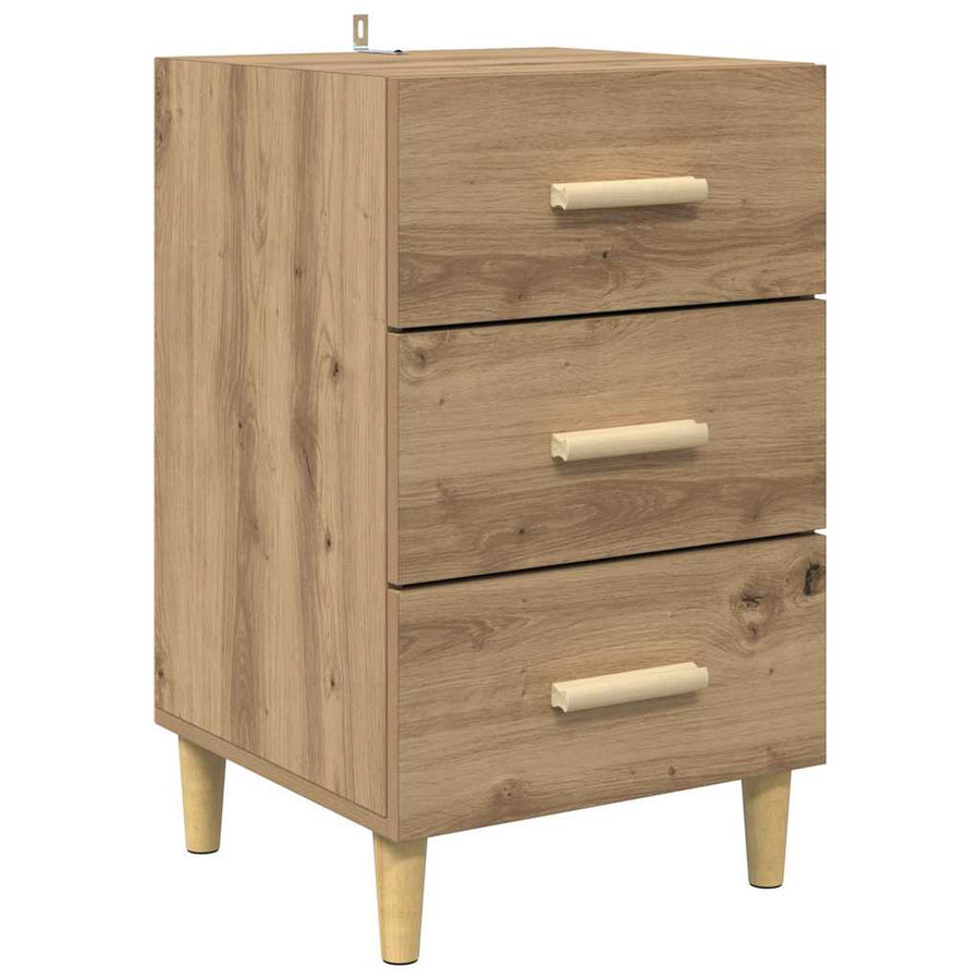Nachtkastje Artisan Eiken 40 x 40 x 66 cm Bewerkt hout