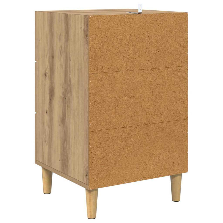 Nachtkastje Artisan Eiken 40 x 40 x 66 cm Bewerkt hout