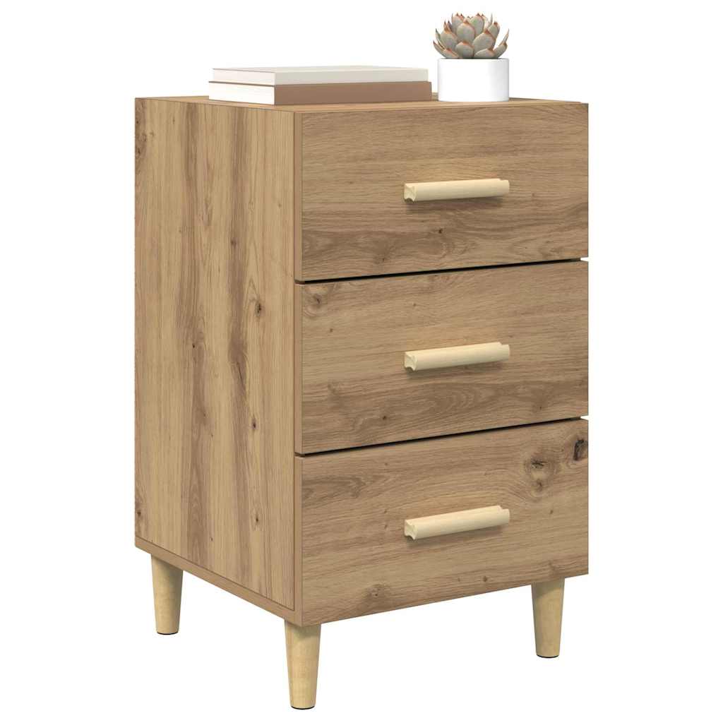 Nachtkastje Artisan Eiken 40 x 40 x 66 cm Bewerkt hout