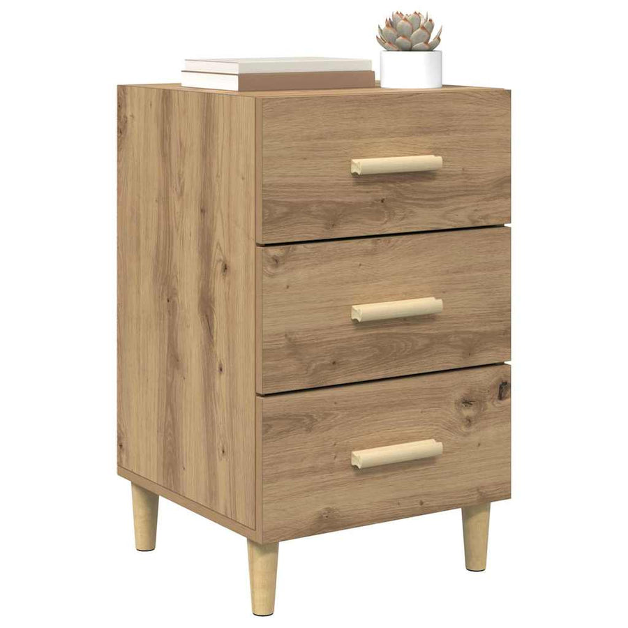 Nachtkastje Artisan Eiken 40 x 40 x 66 cm Bewerkt hout