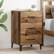 Nachtkastje met lade Oud hout 40 x 40 x 66 cm Bewerkt hout