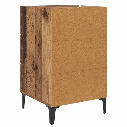 Nachtkastje met lade Oud hout 40 x 40 x 66 cm Bewerkt hout
