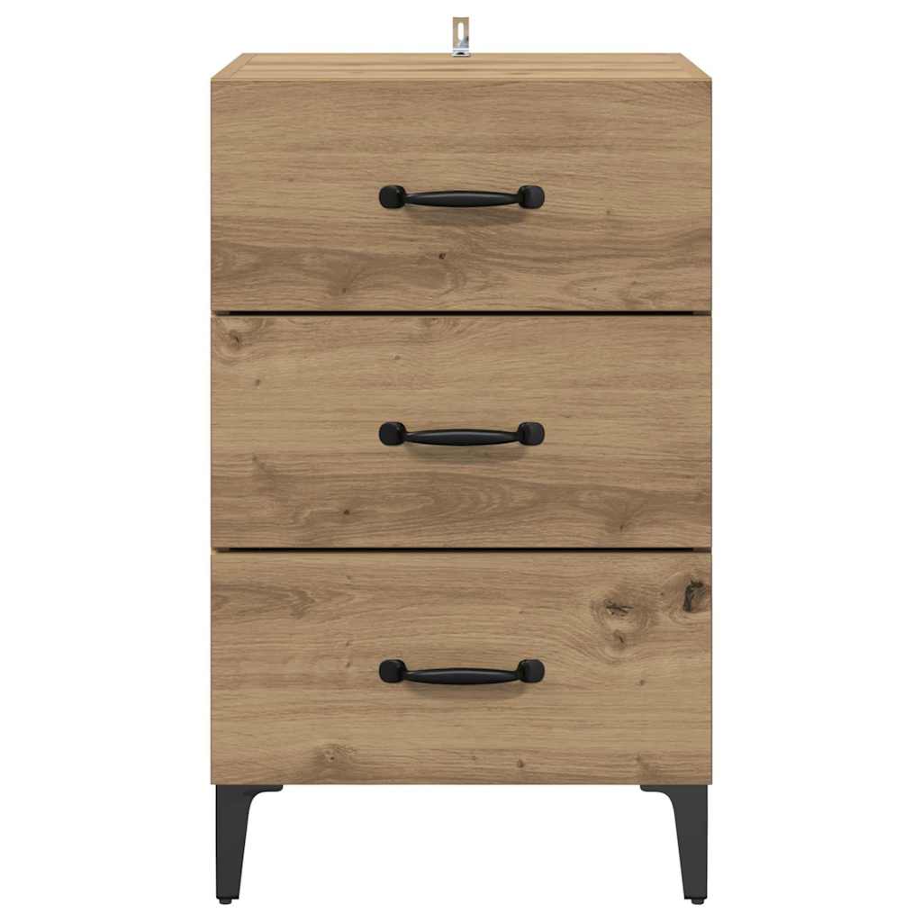 Nachtkastje Artisan Eiken 40 x 40,5 x 66 cm Bewerkt hout