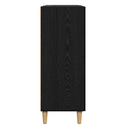 Dressoir Zwart Eiken 70 x 34 x 90 cm Bewerkt hout