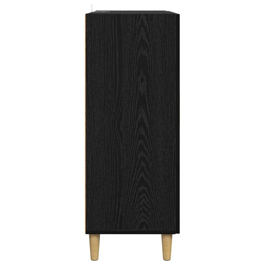 Dressoir Zwart Eiken 70 x 34 x 90 cm Bewerkt hout