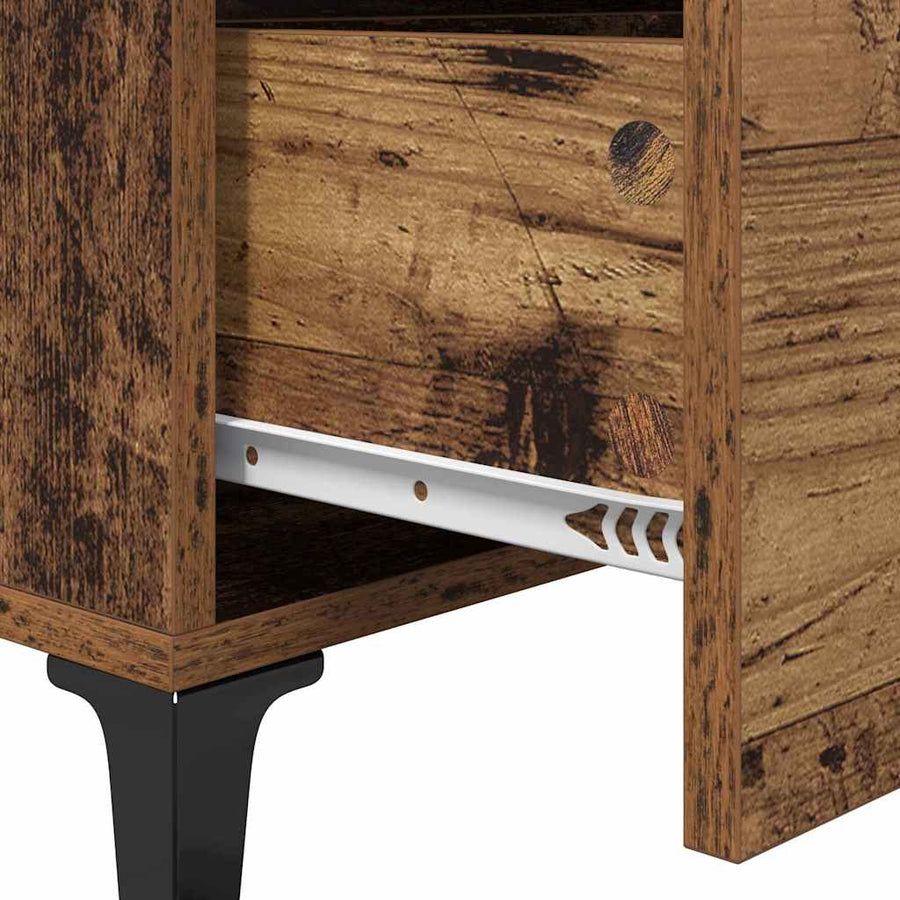 Dressoir Oud hout 69,5 x 34 x 90 cm Gemonteerd hout en ijzer