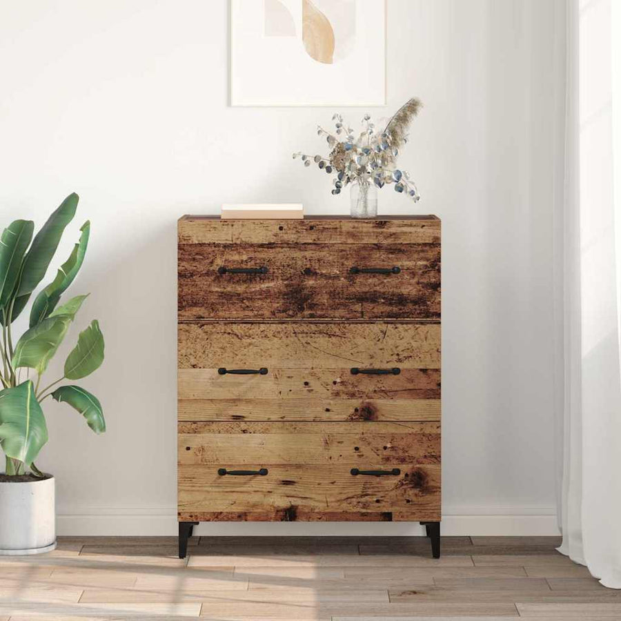 Dressoir Oud hout 69,5 x 34 x 90 cm Gemonteerd hout en ijzer