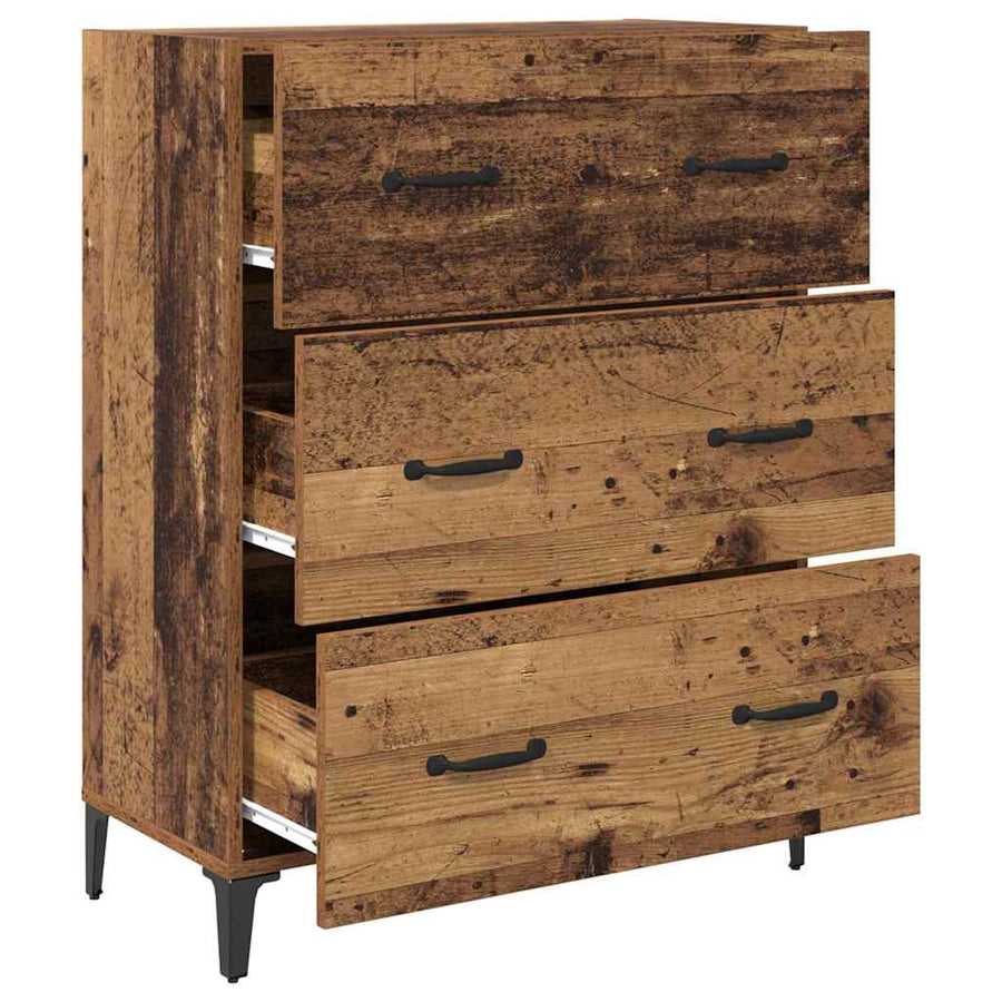 Dressoir Oud hout 69,5 x 34 x 90 cm Gemonteerd hout en ijzer