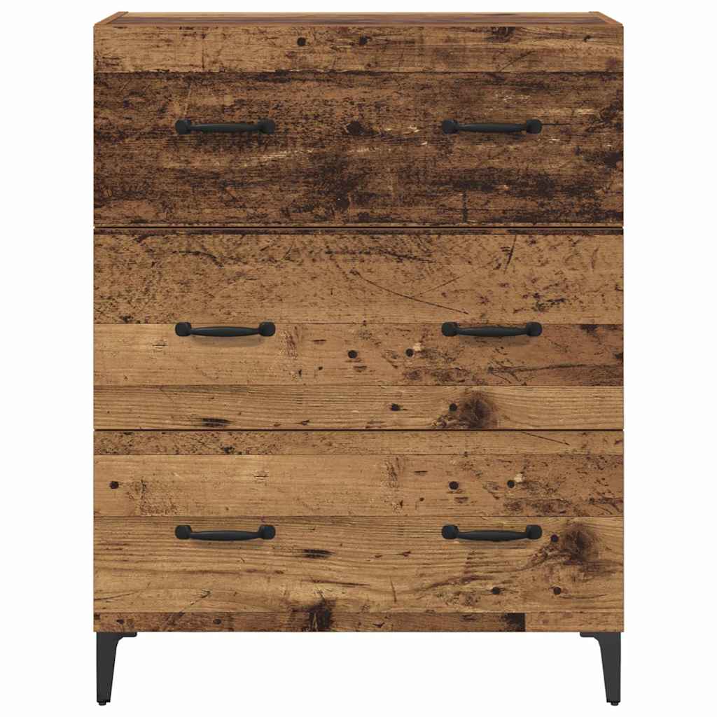 Dressoir Oud hout 69,5 x 34 x 90 cm Gemonteerd hout en ijzer