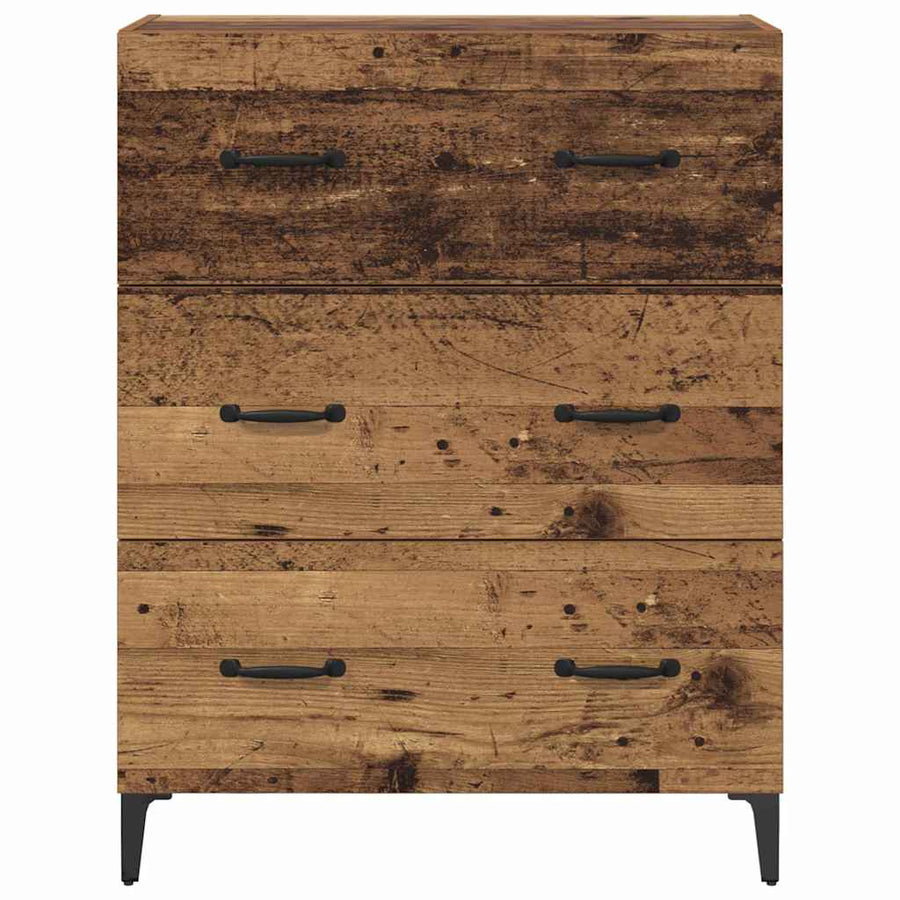 Dressoir Oud hout 69,5 x 34 x 90 cm Gemonteerd hout en ijzer