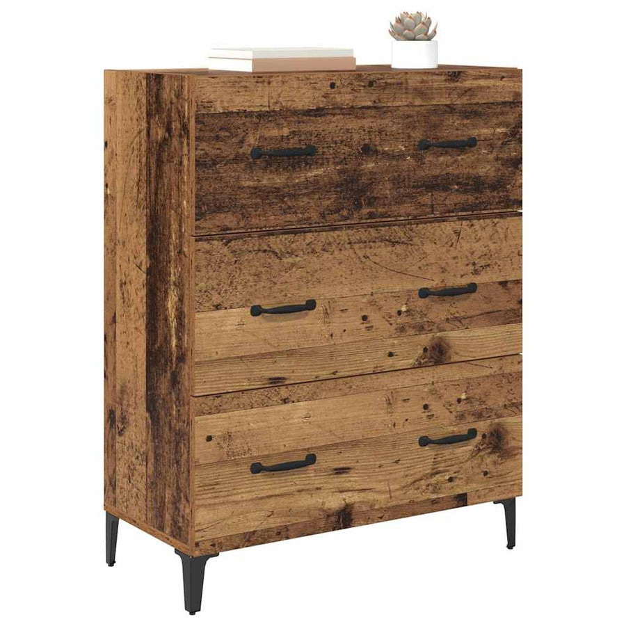 Dressoir Oud hout 69,5 x 34 x 90 cm Gemonteerd hout en ijzer