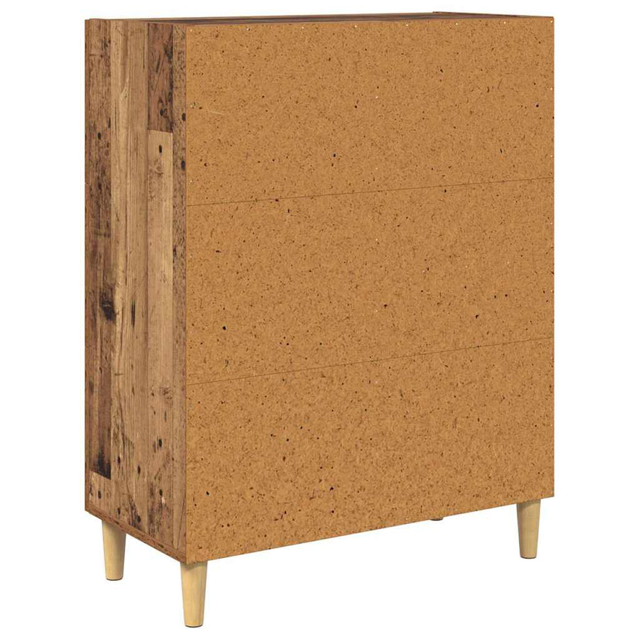 Dressoir met lade Oud hout 34 x 69.5 x 90 cm Bewerkt hout